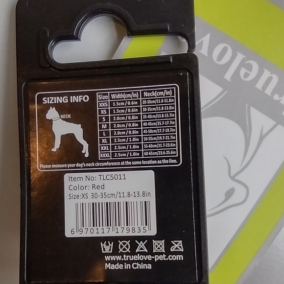 Red Truelove Adjustable Mesh Padded Dog Collar 3M Reflective Nylon Dog Collar XS - Picture 3 of 4